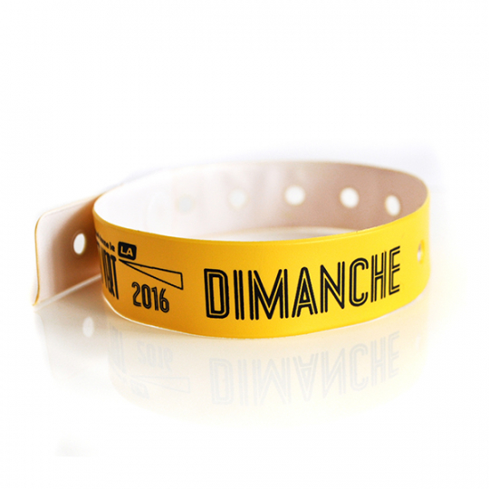 Bracelet événementiel express personnalisé en vinyle avec marquage 96 h