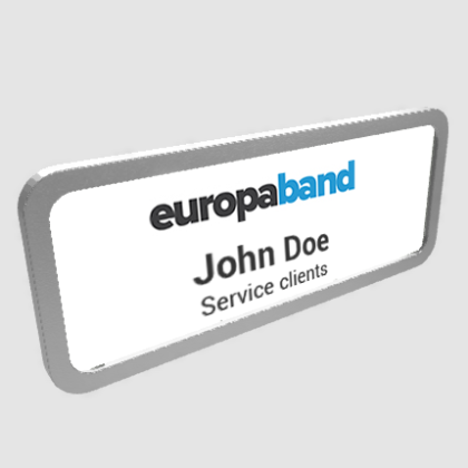 Badge nominatif aimanté 81x33 mm
