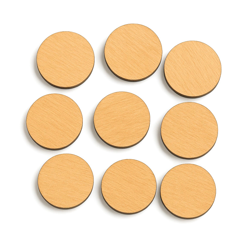 Jetons monochromes en plastique transparent, boîte de 100 pièces | jaune | 93223