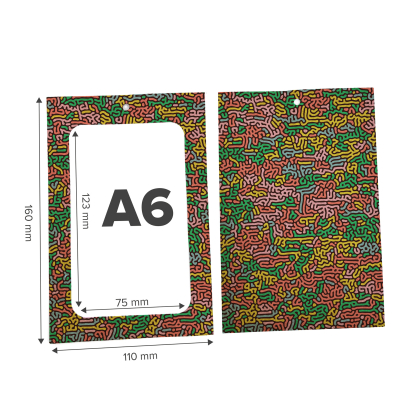 Portes Badges Kraft A6 Personnalisés