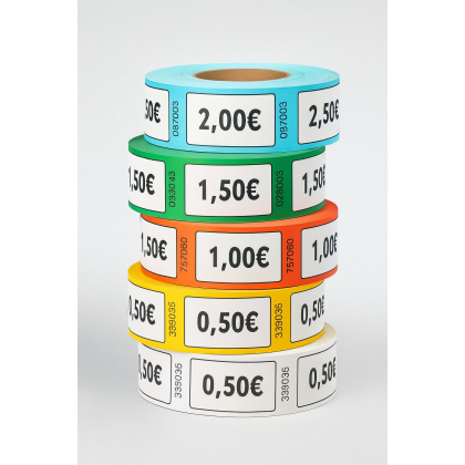 Rouleaux 1.000 tickets Valeur €
