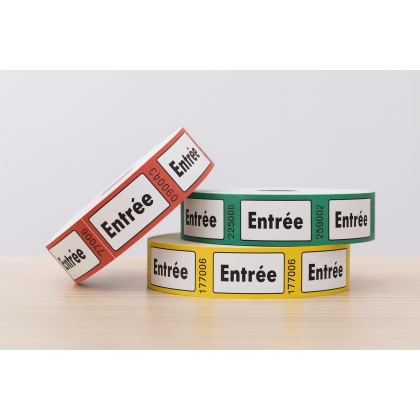 Rouleau de 1000 tickets "Entrée"