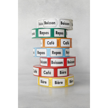 Rouleaux de 1000 tickets Boisson, Repas