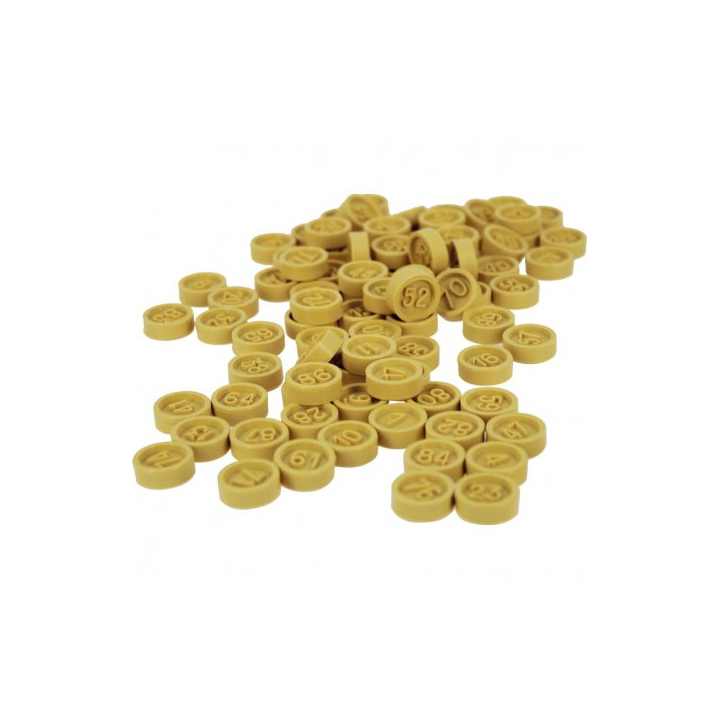 90 jetons de loto en PVC