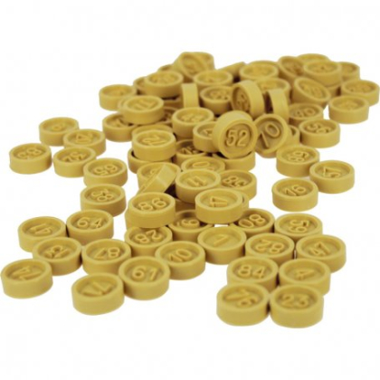 90 jetons de loto en PVC