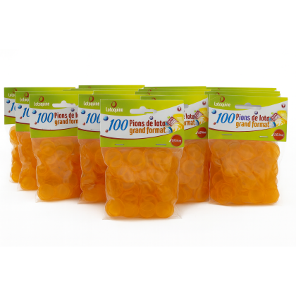 50 sachets de 100 pions loto de marquage 18mm