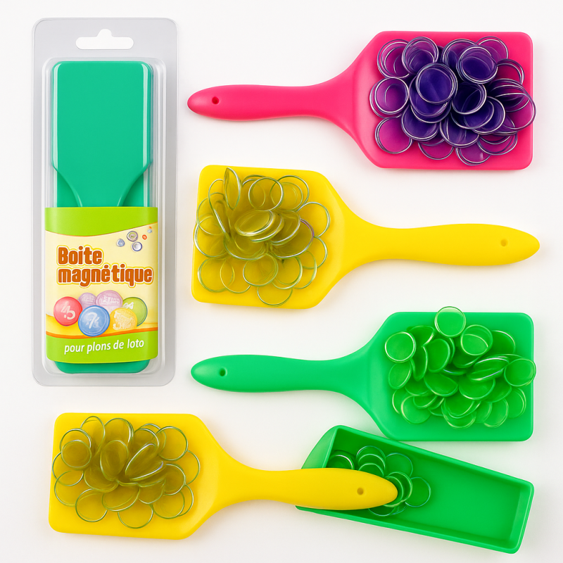 Oite magnetique loto vert Avec 100 pions et 1 baton Kit 3 en 1 Accessoire Jeu et Rangement Set soiree loto carte animal - Comparer avec