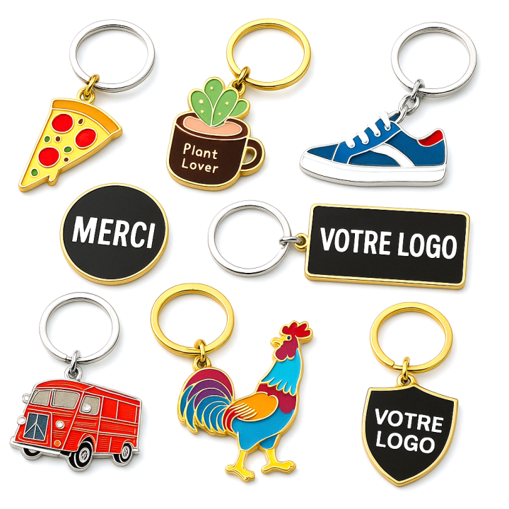 Porte-clés métal émaillés personnalisés