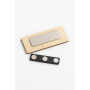 Badge nominatif aimanté rectangle 70x30 mm bois gravé