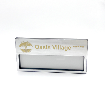 Badge nominatif aimanté 67x32 mm
