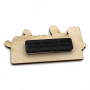 Badge nominatif sur mesure aimanté bois gravé