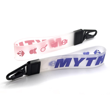 Porte-clé en PVC souple avec mousqueton