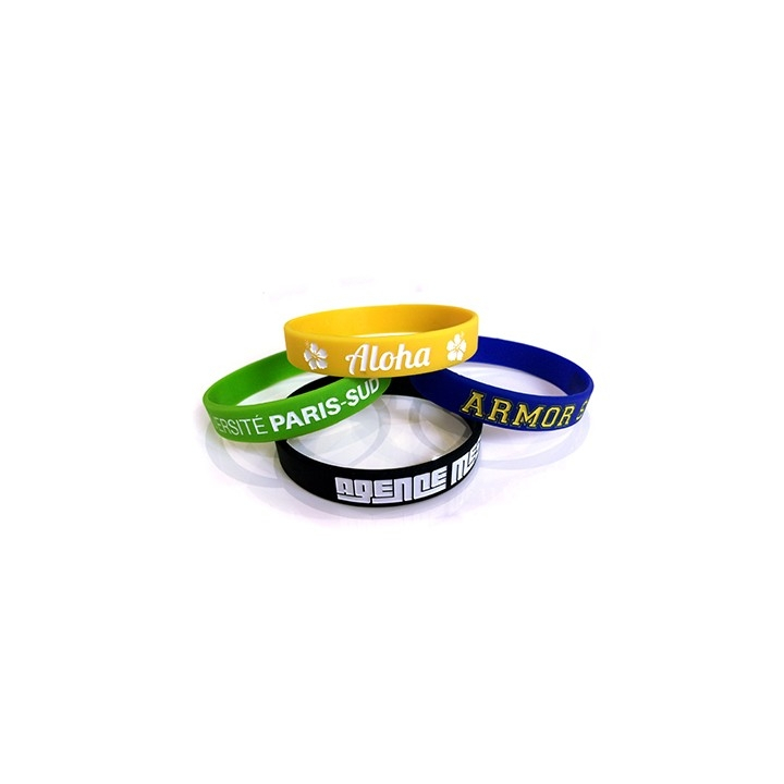 bracelet silicone avec gravure et remplissage