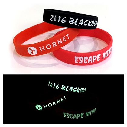 bracelet silicone impression fluo