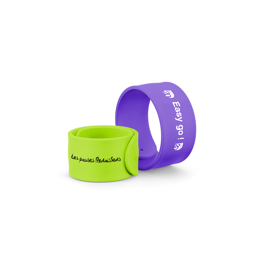 Bracelets Slap silicone, des modèles ludiques et personnalisables